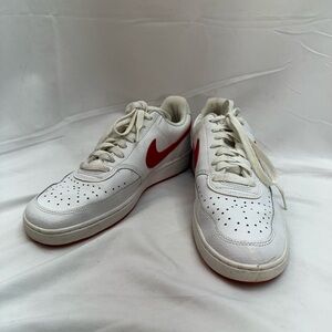 Nike White Sneakers with Red Accents 9